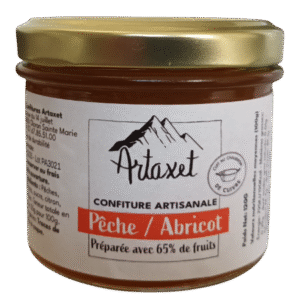 Confiture extra de pêche abricot 120g