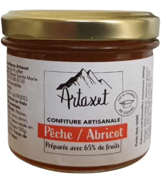 Confiture EXTRA pêche/abricot 120g