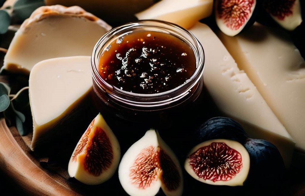 La confiture de figue extra s'associe à merveille avec du fromage de chèvre et des fromages de brebis.