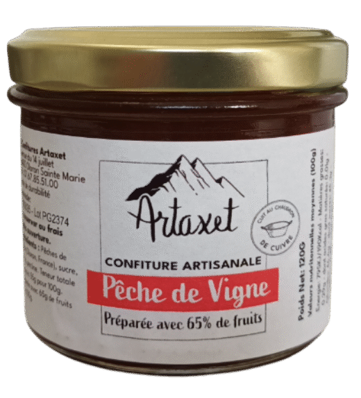Confiture EXTRA Pêche de vigne - 120G