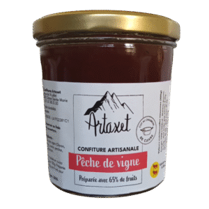 Confiture extra de pêche de vigne 320G