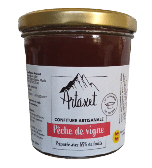 Confiture EXTRA Pêche de vigne - 320G