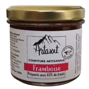 Confiture extra de framboise 120g