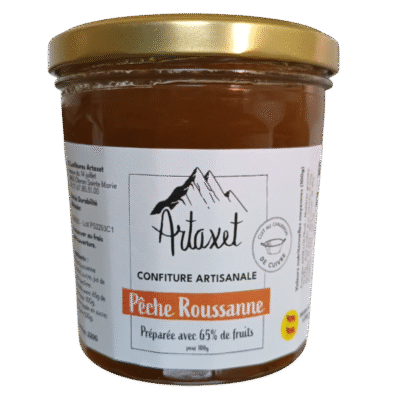 Confiture EXTRA de pêche Roussanne - 320G