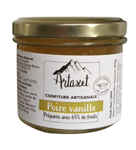 Confiture extra de poire à la vanille - 120G