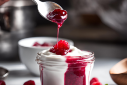 Pour sucrer un yaourt La confiture de framboise est délicieuse pour aromatiser un yaourt ou du fromage blanc. Remplacez le sucre habituel par de la confiture, et régalez-vous!