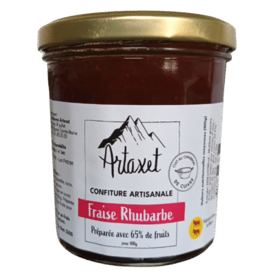 Confiture EXTRA de Fraise Rhubarbe - 320G