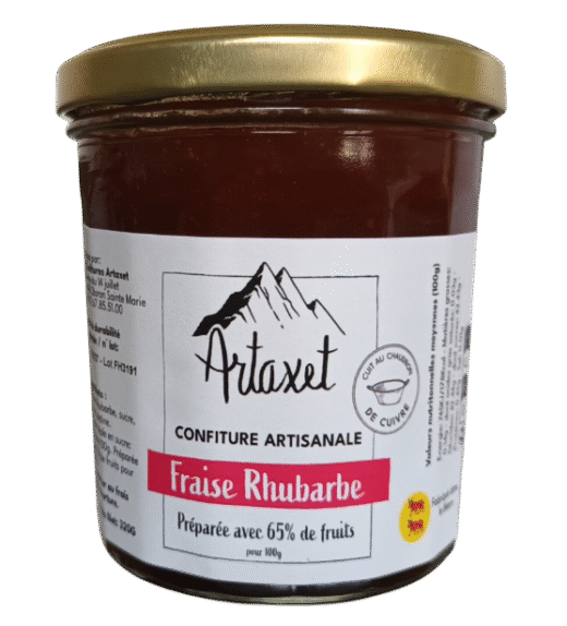 Confiture EXTRA de Fraise Rhubarbe - 320G