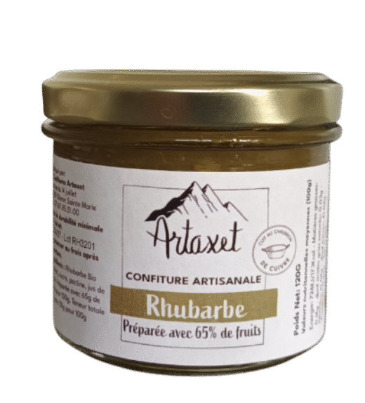 Confiture EXTRA de rhubarbe - 120G