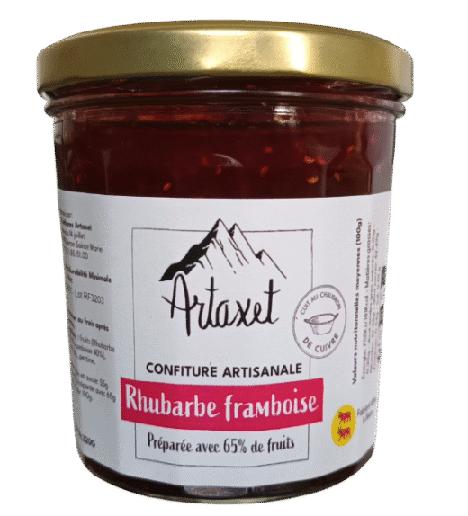 Confiture EXTRA de Rhubarbe Framboise - 320G
