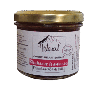 Confiture extra de rhubarbe framboise 120G