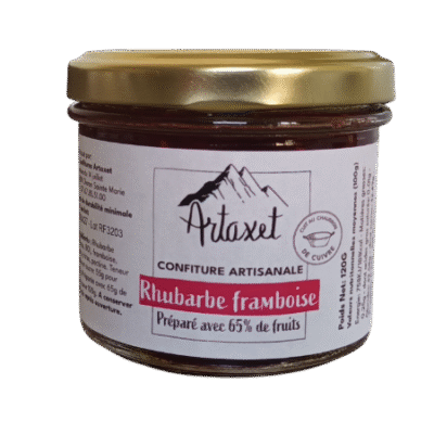 Confiture EXTRA de rhubarbe framboise - 120G