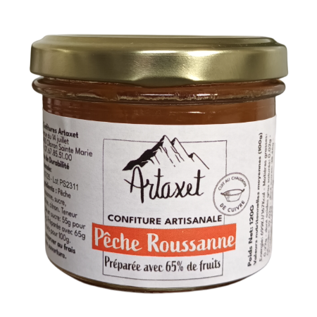 confiture extra de pêche roussanne 120g
